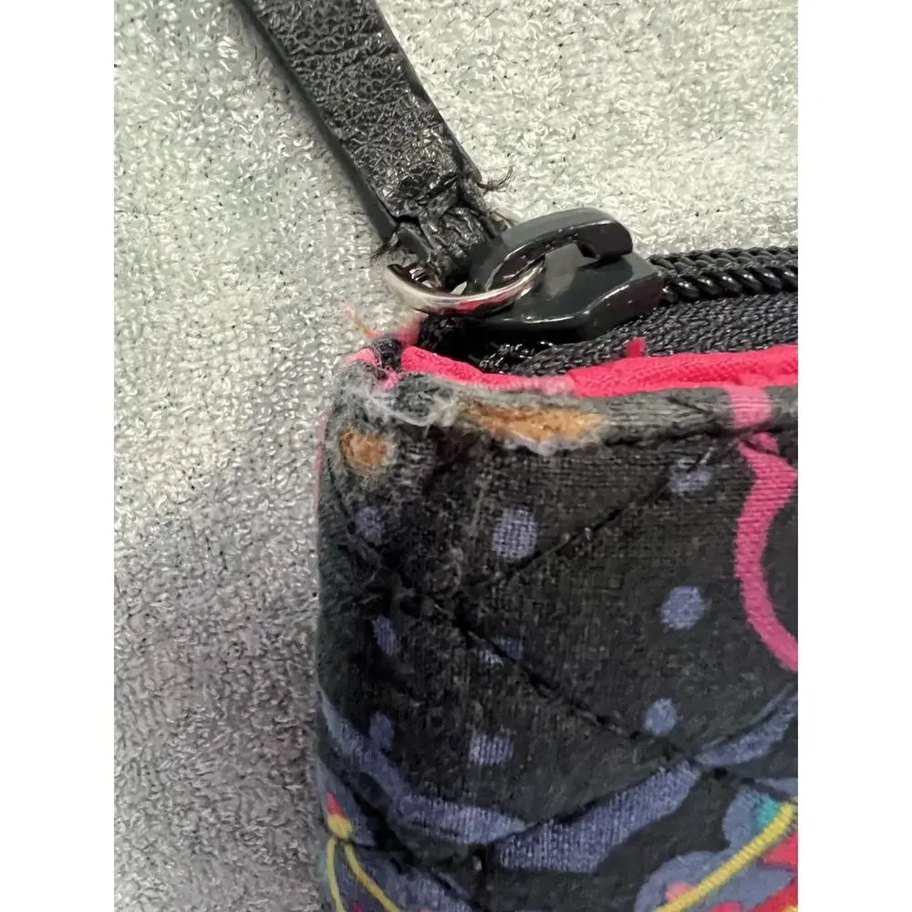 Vera Bradley Turn Lock Wallet Retired "Twilight Paisley” 2018 Blue Pink - Picture 4 of 12